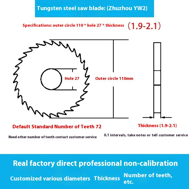 1143-Tungsten steel saw blade milling cutter ebony circular saw blade integral tungsten carbide saw blade outer diameter 20/30/40/60/80/100 Shandong Denso Pricision Tools Co.,Ltd.